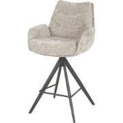 Barstoel Draaibaar - Zandkleur - Metaal - 66x67x90cm - Rich - Set van ...