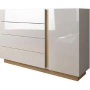Meubella - Dressoir Ashley - Wit - Eiken - 138 cm