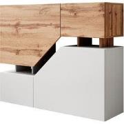 Meubella - Dressoir Canberra - Eiken - Wit - 120 cm