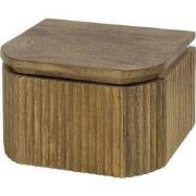 Nachtkastje Zand Mangohout - 32x30x19cm - Wave
