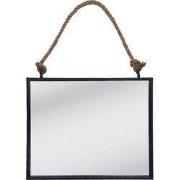 Clayre & Eef Spiegel 50x40 cm Zwart MDF