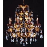 Lumilamp Kroonluchter 90-150 x Ø 75 cm Goudkleurig Bruin IJzer