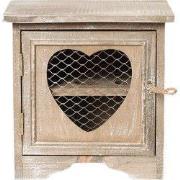 Clayre & Eef Eierkastje 19x14x19 cm Bruin Hout Hart