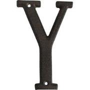 Clayre & Eef IJzeren Letter Y 13 cm Bruin IJzer