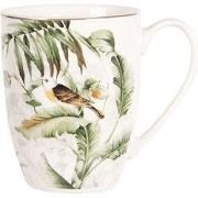 Clayre & Eef Mok 360 ml Wit Groen Porselein Vogels