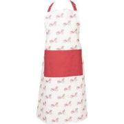Clayre & Eef Keukenschort 70x85 cm Rood Wit Katoen Fiets