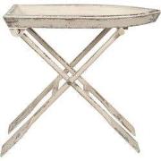 Clayre & Eef Bijzettafel 70x39x64 cm Wit Hout