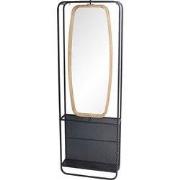 Clayre & Eef Spiegel 54x160 cm Zwart Hout