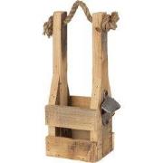 Clayre & Eef Flessenhouder 9x10x29 cm Bruin Hout