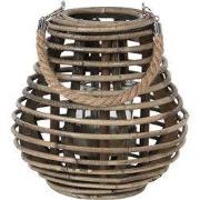 Clayre & Eef Windlicht Ø 23x23 cm Bruin Hout