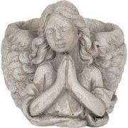 Clayre & Eef Bloempot Engel 16x13x12 cm Grijs Steen