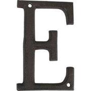 Clayre & Eef IJzeren Letter E 13 cm Bruin IJzer
