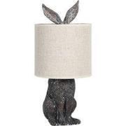 Clayre & Eef Tafellamp Konijn Ø 20x45 cm Bruin Beige Polyresin