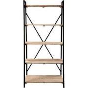 Clayre & Eef Boekenrek 90x47x191 cm Zwart Hout