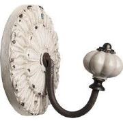 Clayre & Eef Wandhaak 10x10x10 cm Wit Metaal