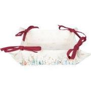 Clayre & Eef Broodmand 35x35x8 cm Wit Rood Katoen Hert