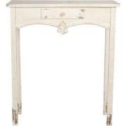 Clayre & Eef Sidetable 89x28x106 cm Wit Hout