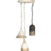 Clayre & Eef Hanglamp Ø 70x95 cm Wit IJzer