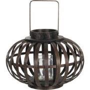 Clayre & Eef Windlicht Ø 34x23 cm Bruin Hout