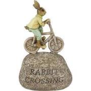 Clayre & Eef Beeld Konijn 20 cm Grijs Kunststof