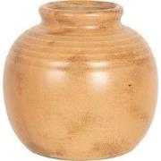 Clayre & Eef Vaas 8 cm Bruin Geel Keramiek