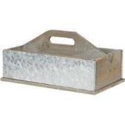 Clayre & Eef Opbergkist 28x13x18 cm Bruin Grijs Hout
