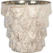 Clayre & Eef Theelichthouder Ø 12x13 cm Beige Glas