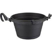 2 stuks - Bloempot Green basics hangschaal 28 cm living black