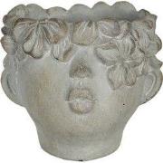 Clayre & Eef Bloempot 30x27x26 cm Grijs Steen