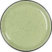 Clayre & Eef Dinerbord Ø 27 cm Groen Keramiek