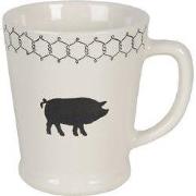 Clayre & Eef Mok 300 ml Beige Zwart Keramiek Varken