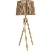 Clayre & Eef Tafellamp Ø 27x65 cm Bruin Hout