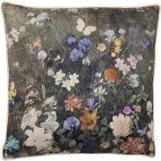 Clayre & Eef Sierkussen 45x45 cm Groen Synthetisch Bloemen