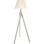 Clayre & Eef Vloerlamp 45x45x152 cm Beige Hout