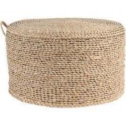 Clayre & Eef Poef Ø 40x23 cm Bruin Zeegras