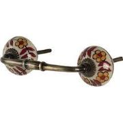 Clayre & Eef Handgreep 14x4x3 cm Koperkleurig Metaal