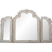 Clayre & Eef Spiegel 66x84 cm Wit Hout