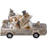 Clayre & Eef Beeld Dieren 15x7x9 cm Grijs Beige Polyresin Dieren