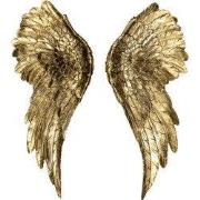 Clayre & Eef Decoratie Beeld Set van 2 Vleugels 22x6x55 cm Goudkleurig...