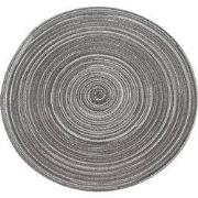 Krumble Placemat rond - Zilver/grijs