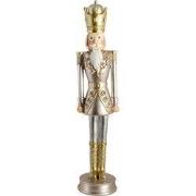 Clayre & Eef Beeld Notenkraker 56 cm Zilverkleurig Goudkleurig Kunstst...