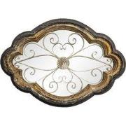 Clayre & Eef Spiegel 70x100 cm Goudkleurig Zwart IJzer