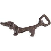 Clayre & Eef Flesopener Hond 17x8 cm Bruin Metaal