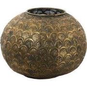 Clayre & Eef Windlicht Ø 30x23 cm Koperkleurig Metaal