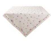 Clayre & Eef Tafelkleed 150x250 cm Beige Blauw Katoen Kip en Haan