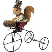 Clayre & Eef Beeld Eekhoorn 21x11x23 cm Bruin Kunststof Eekhoorn