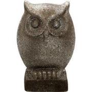 Clayre & Eef Beeld Uil 23 cm Grijs Keramiek