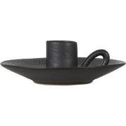 Clayre & Eef Kandelaar Ø 13x4 cm Grijs Porselein