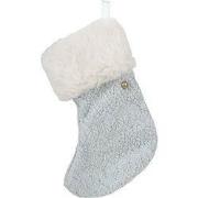 Clayre & Eef Kerstsok 17 cm Blauw Synthetisch