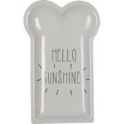 Clayre & Eef Ontbijtbord 10x17 cm Wit Keramiek